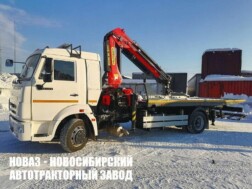 Эвакуатор КАМАЗ 4308 грузоподъёмностью 3 тонны сдвижного типа с манипулятором INMAN IM 150N до 6,1 тонны