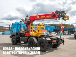Седельный тягач Урал‑М 44202 с манипулятором INMAN IT 200 до 7,2 тонны с буром и люлькой модели 8614