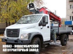 Бортовой автомобиль ГАЗ Садко NEXT C41A23 с манипулятором FG 415T до 3,5 тонны с буром
