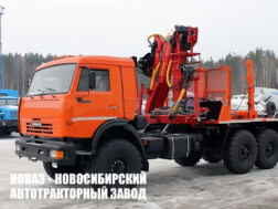 Лесовозный тягач КАМАЗ 43118‑1098‑10 с манипулятором ПЛ 70‑01 до 1,4 тонны модели 4323