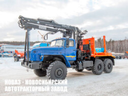 Лесовозный тягач Урал 5557 с манипулятором МАЙМАН‑110S до 3,7 тонн модели 8587