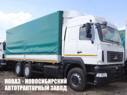 Тентованный грузовик МАЗ 6312С9‑8575‑012 грузоподъёмностью 17,6 тонны с кузовом 7800х2600х2500 мм