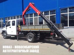 Бортовой автомобиль ГАЗ Садко NEXT C42A43 с манипулятором NR808 2S до 3,1 тонны