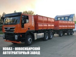 Автопоезд из зерновоза SAIC Hongyan CQ3346HV39D и бортового прицепа 800034