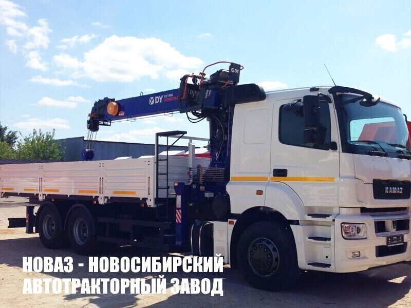 Бортовой грузовик КАМАЗ 65207 с краном манипулятором DongYang SS1956 до 8 тонн