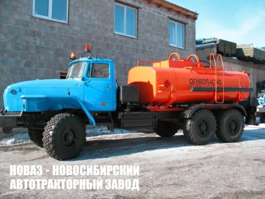 Автотопливозаправщик объёмом 10 м³ с 1 секцией на базе Урал 4320-1951-60 модели 7245 (фото 1)