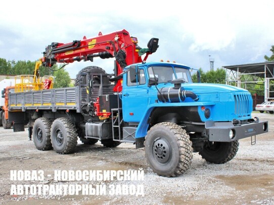 Бортовой автомобиль Урал 4320 с манипулятором INMAN IT 200 до 7,2 тонны с буром и люлькой модели 7719 (фото 1)