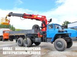 Бортовой автомобиль Урал 5557 с манипулятором INMAN IT 200 до 7,2 тонны с буром и люлькой модели 8348