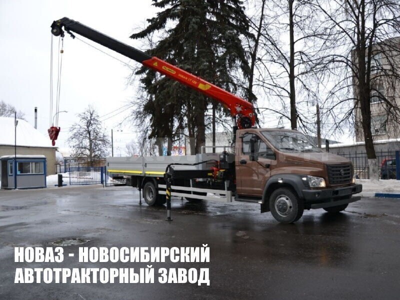 Бортовой грузовик ГАЗон NEXT С41R13 с краном манипулятором IMMAN IT 80 до 3 тонн