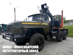 Лесовозный тягач Урал 5557‑1112‑60 с манипулятором ВЕЛМАШ VM10L74 до 3,1 тонны модели 4180
