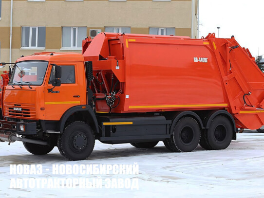 Мусоровоз КО-440ВГ объёмом 16 м³ с задней загрузкой на базе КАМАЗ 65115 КПГ (фото 1)