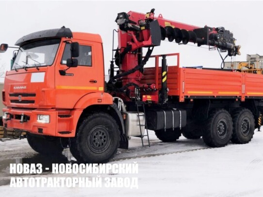 Бортовой автомобиль КАМАЗ 43118 с манипулятором INMAN IT 200 до 7,2 тонны с буром и люлькой модели 7191 (фото 1)