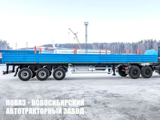 Бортовой полуприцеп грузоподъёмностью 30 тонн с кузовом 13600х2470х600 мм модели 1189 (фото 1)