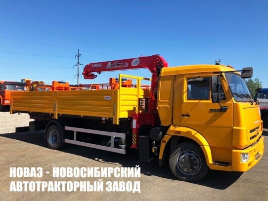 Бортовой автомобиль КАМАЗ 4308 с манипулятором UNIC UR-V373K до 3 тонн