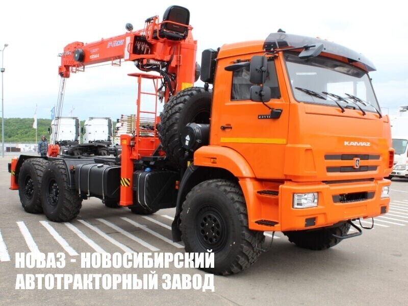 Седельный тягач КАМАЗ 43118 с манипулятором Kanglim KS1256G-II до 7 тонн