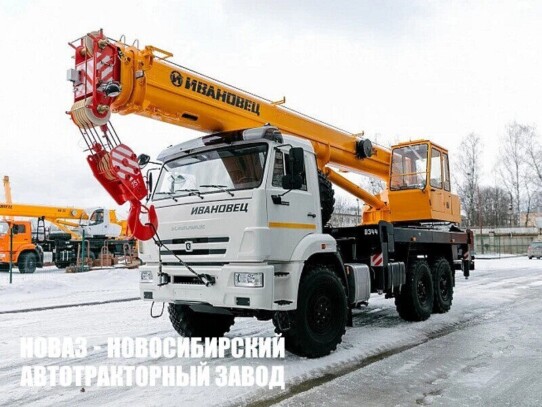 Автокран КС-45717К-3В Ивановец грузоподъёмностью 25 тонн со стрелой 21 м на базе КАМАЗ 43118 (фото 1)