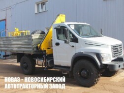 Бортовой автомобиль ГАЗ Садко NEXT C41A23 с манипулятором Hyva HВ 80 E2 до 3,2 тонны с буром