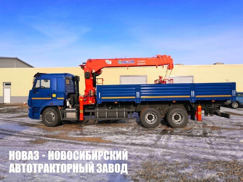 Бортовой грузовик КАМАЗ 65117 с краном манипулятором Kanglim KS2056H до 7,1 тонны