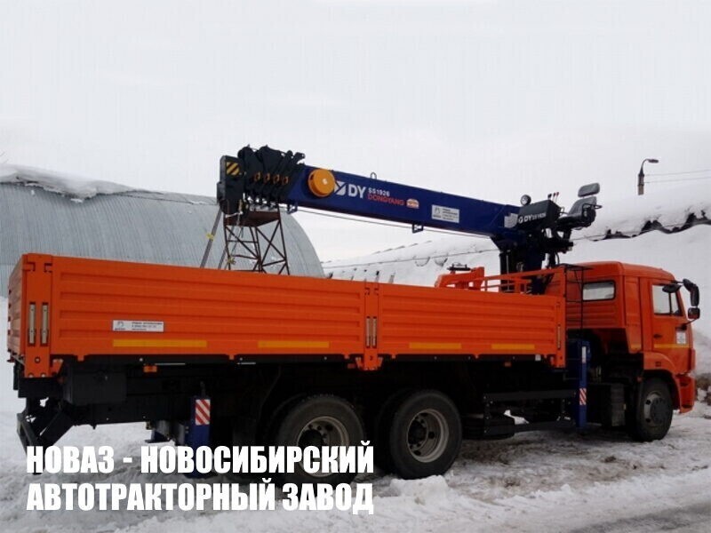 Бортовой грузовик КАМАЗ 65115 с краном манипулятором DongYang SS1926 до 7,4 тонны