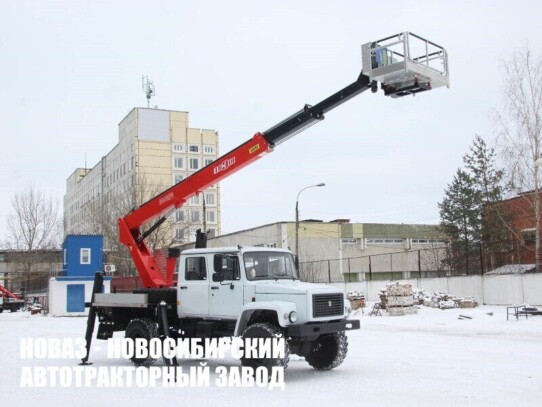 Автовышка TR318 рабочей высотой 18 м со стрелой над кабиной на базе ГАЗ 33088 Садко (фото 1)
