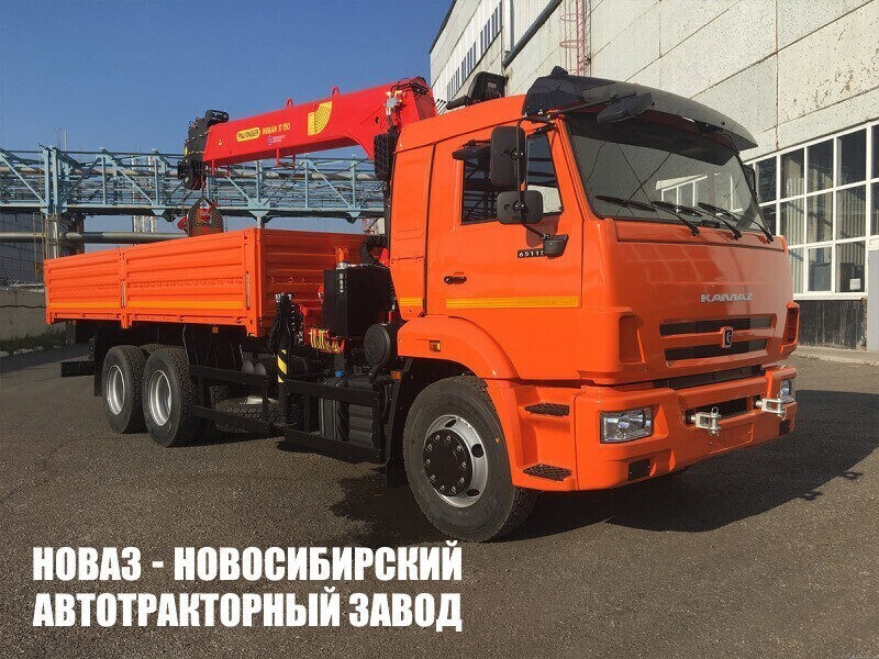 Бортовой грузовик КАМАЗ 65115 с краном манипулятором INMAN IT 150 до 7,1 тонны