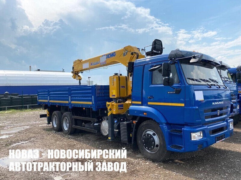 Бортовой грузовик КАМАЗ 65117 с краном манипулятором XCMG SQS200-6 до 8 тонн