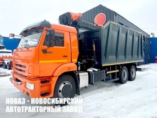 Ломовоз КАМАЗ 65115-3094-48 с манипулятором Р97M до 3,3 тонны (фото 1)