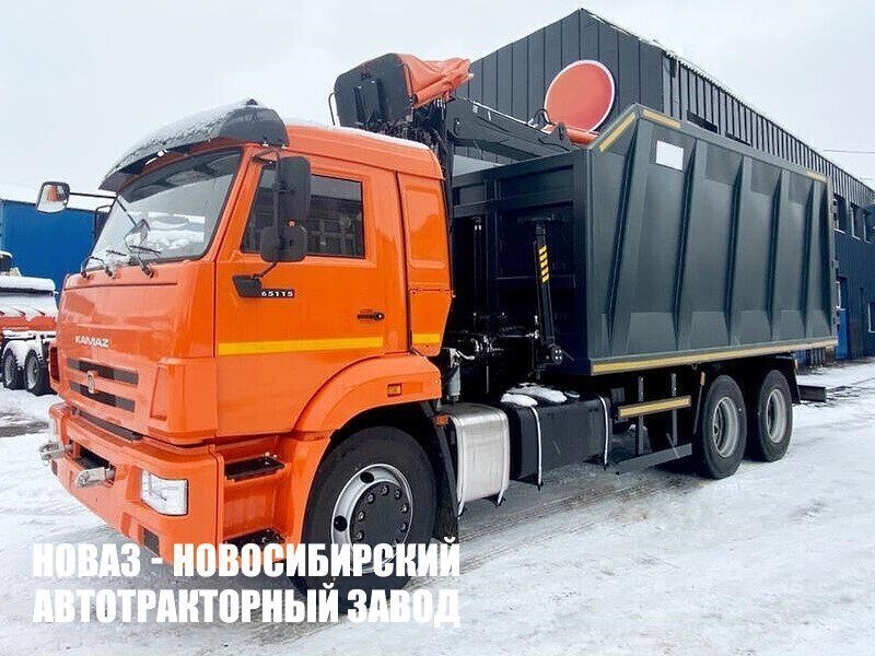 Ломовоз КАМАЗ 65115-773094-50 с краном манипулятором Р97M до 3,3 тонны