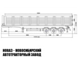 Полуприцеп ломовоз 94553N грузоподъёмностью 29,7 тонны с кузовом 67 м³ (фото 3)