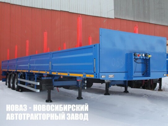 Бортовой полуприцеп 9906.4 грузоподъёмностью 34 тонн с кузовом 13575х2470х600 мм (фото 1)