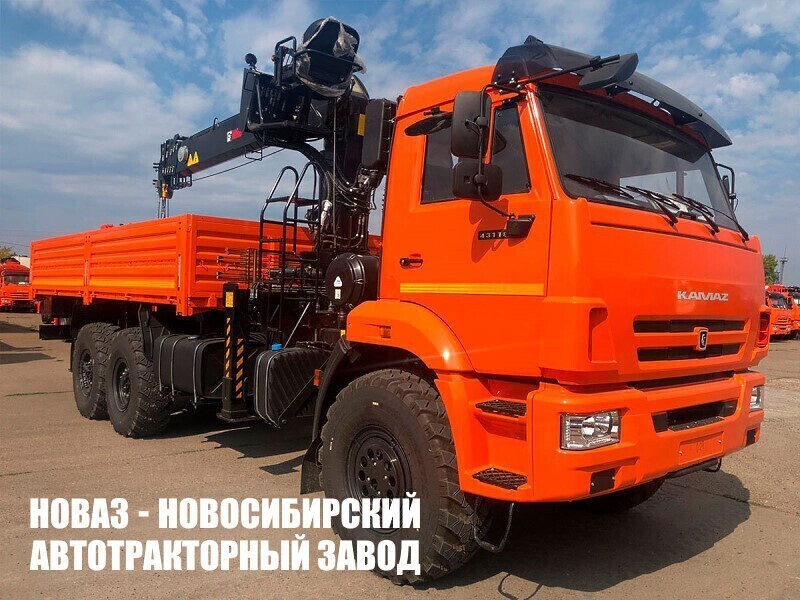 Бортовой грузовик КАМАЗ 43118 с краном манипулятором HIAB 160TM-6 до 6,5 тонны