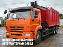 Ломовоз 659004‑0062035‑23 с манипулятором ВЕЛМАШ VM10L74M до 3,1 тонны на базе КАМАЗ 65115