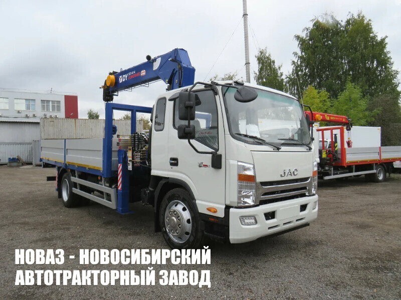Бортовой грузовик JAC N120 с краном манипулятором DongYang SS1414 до 7 тонн