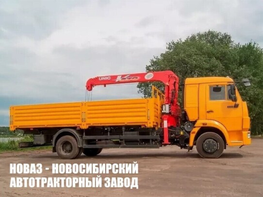Бортовой автомобиль КАМАЗ 4308 с манипулятором UNIC UR-V374K до 3 тонн