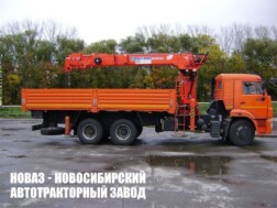Бортовой автомобиль КАМАЗ 65115 с краном‑манипулятором Kanglim KS2056H грузоподъёмностью 7,1 тонны