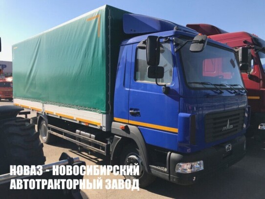 Тентованный грузовик МАЗ 437121-540-000 грузоподъёмностью 6,2 тонны с кузовом 6300х2550х2500 мм