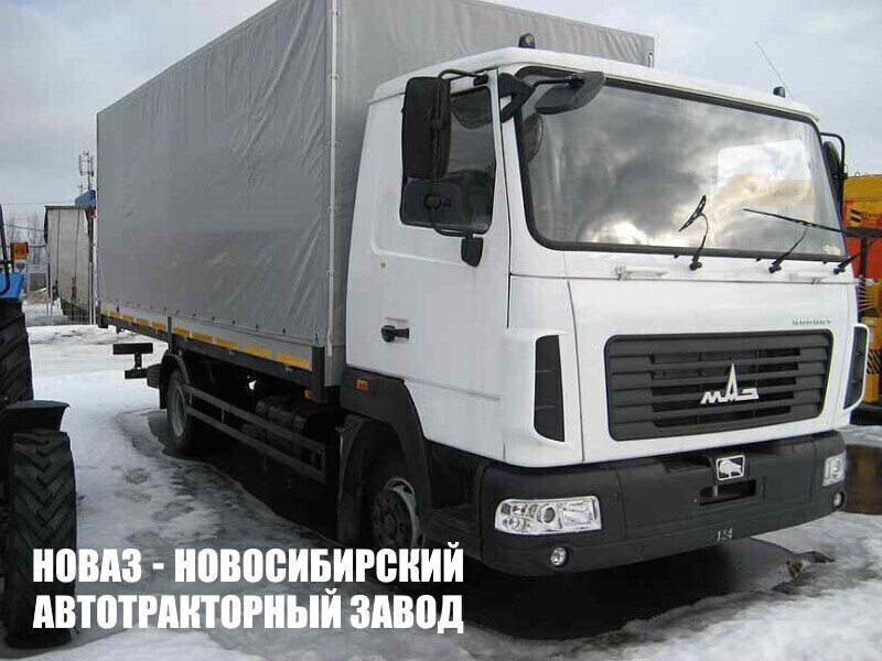 Тентованный фургон МАЗ 4371С0-540-000 с кузовом до 5,8 тонны габаритами 6300х2550х2500 мм