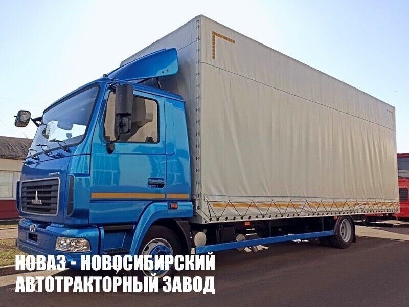 Тентованный фургон МАЗ 4381С0-2522-025 с кузовом до 5,3 тонны габаритами 7750х2480х3000 мм