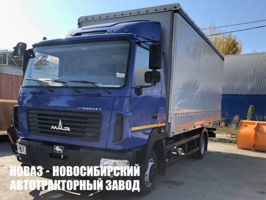 Тентованный грузовик МАЗ 4381С0-2540-020 грузоподъёмностью 5,5 тонны с кузовом 6300х2550х2500 мм