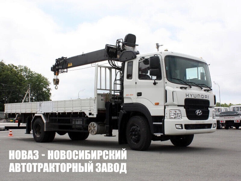 Бортовой грузовик Hyundai HD170 с краном манипулятором HKTC HLC-7016L до 7 тонн
