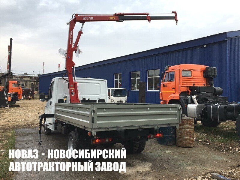 Бортовой грузовик ГАЗель NEXT с краном манипулятором AMCO VEBA 803 5N до 2,6 тонны
