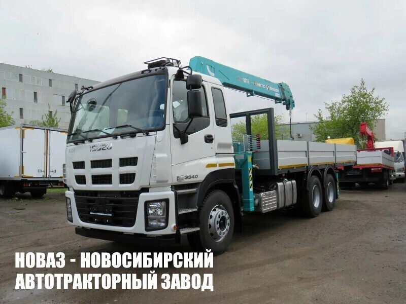 Бортовой грузовик ISUZU GIGA CYZ52T с краном манипулятором HKTC HLC-8016 до 8 тонн