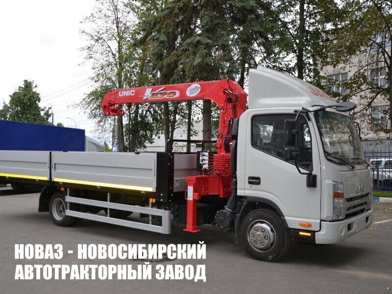 Бортовой грузовик JAC N90 с краном манипулятором UNIC UR-V374K до 3 тонн