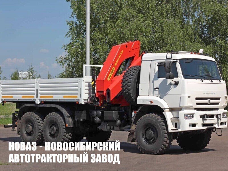 Бортовой грузовик КАМАЗ 43118 с краном манипулятором INMAN IM 320 до 8,5 тонны