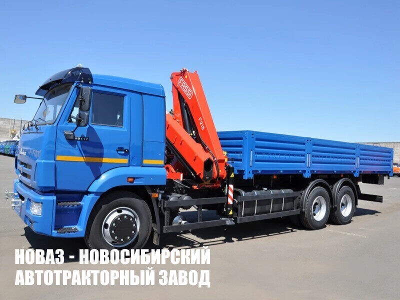 Бортовой грузовик КАМАЗ 65115 с краном манипулятором Fassi F215A.0.22 до 9,2 тонны