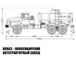 Автоцистерна для технической воды объёмом 10 м³ с 1 секцией на базе Урал 4320 модели 6722 (фото 2)