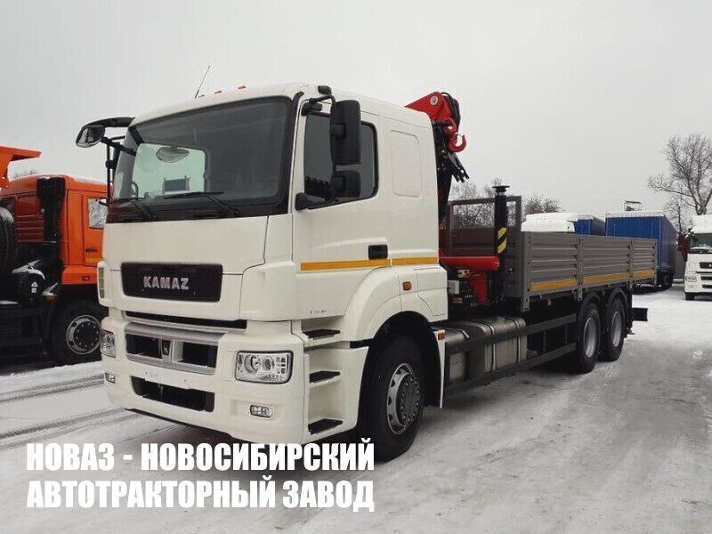 Бортовой грузовик КАМАЗ 65207-1002-87(S5) с краном манипулятором INMAN IM 320 до 8,5 тонны
