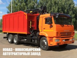Ломовоз 659004‑3223523‑48 с манипулятором ВЕЛМАШ VM10L74M до 3,1 тонны на базе КАМАЗ 65115