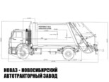 Мусоровоз HIDRO-MAK объёмом 16 м³ с задней загрузкой на базе КАМАЗ 53605 (фото 4)