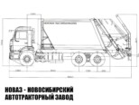 Мусоровоз HIDRO-MAK объёмом 18 м³ с задней загрузкой на базе КАМАЗ 65115 (фото 3)